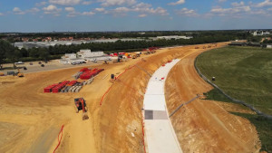 La tranchée par laquelle le métro 18 passera est achevée au Golf National. Source : ffgolf.